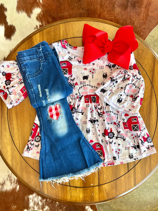 Red Barn Girls Set