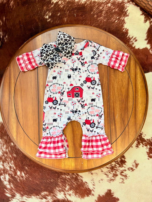 Red Barn Romper