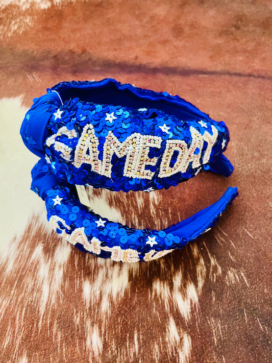 Gameday Top Knotted Jeweled Beaded Headband
