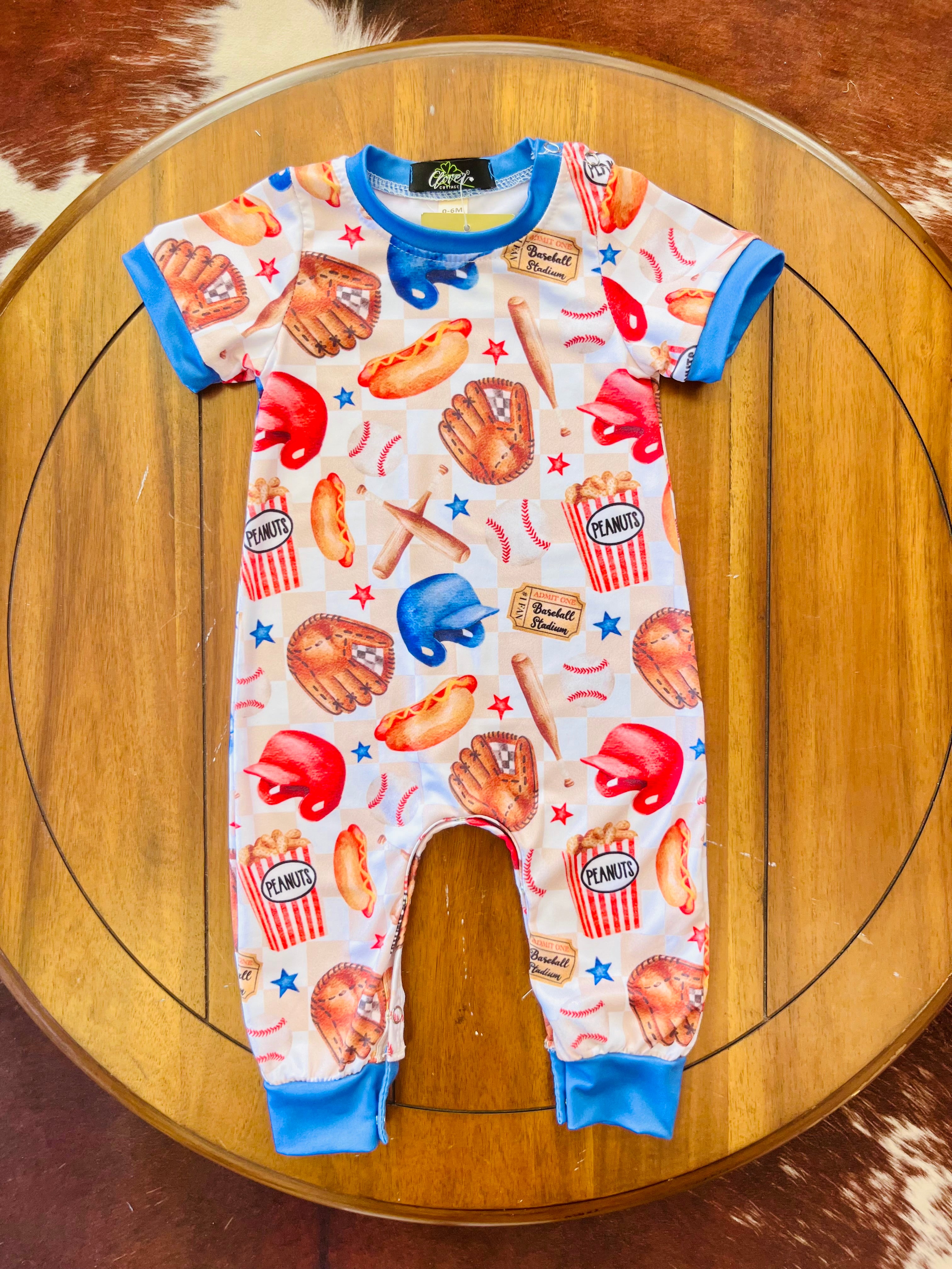 Batter Up Boy Romper