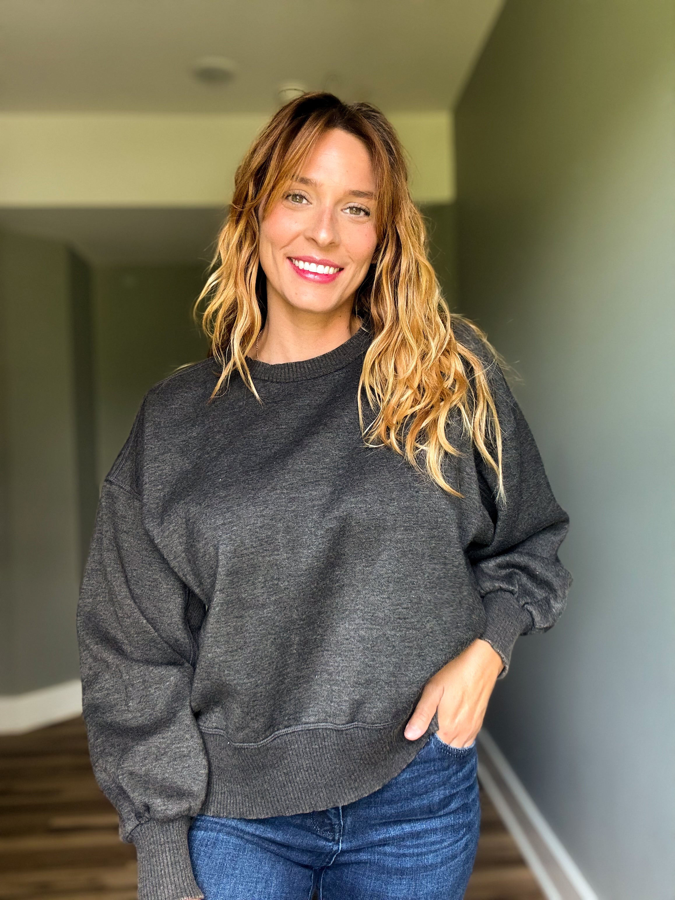 Black Fleece Oversized Pullover