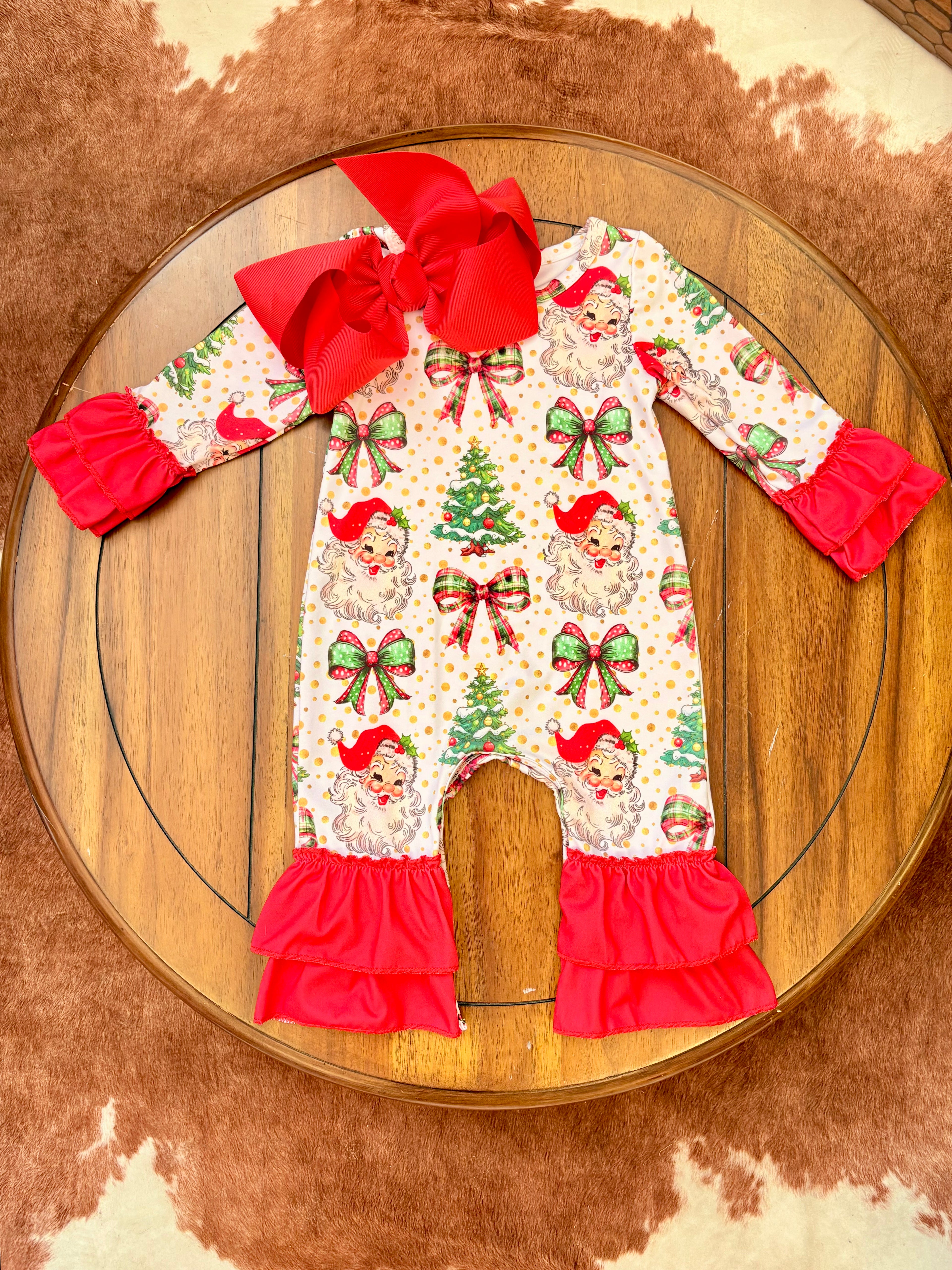 Golden Dot Girls Romper