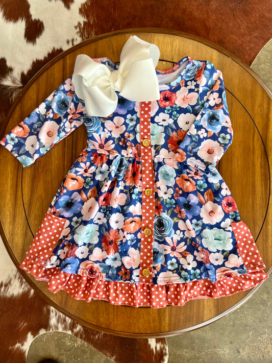 Blue Aspen Girls Dress