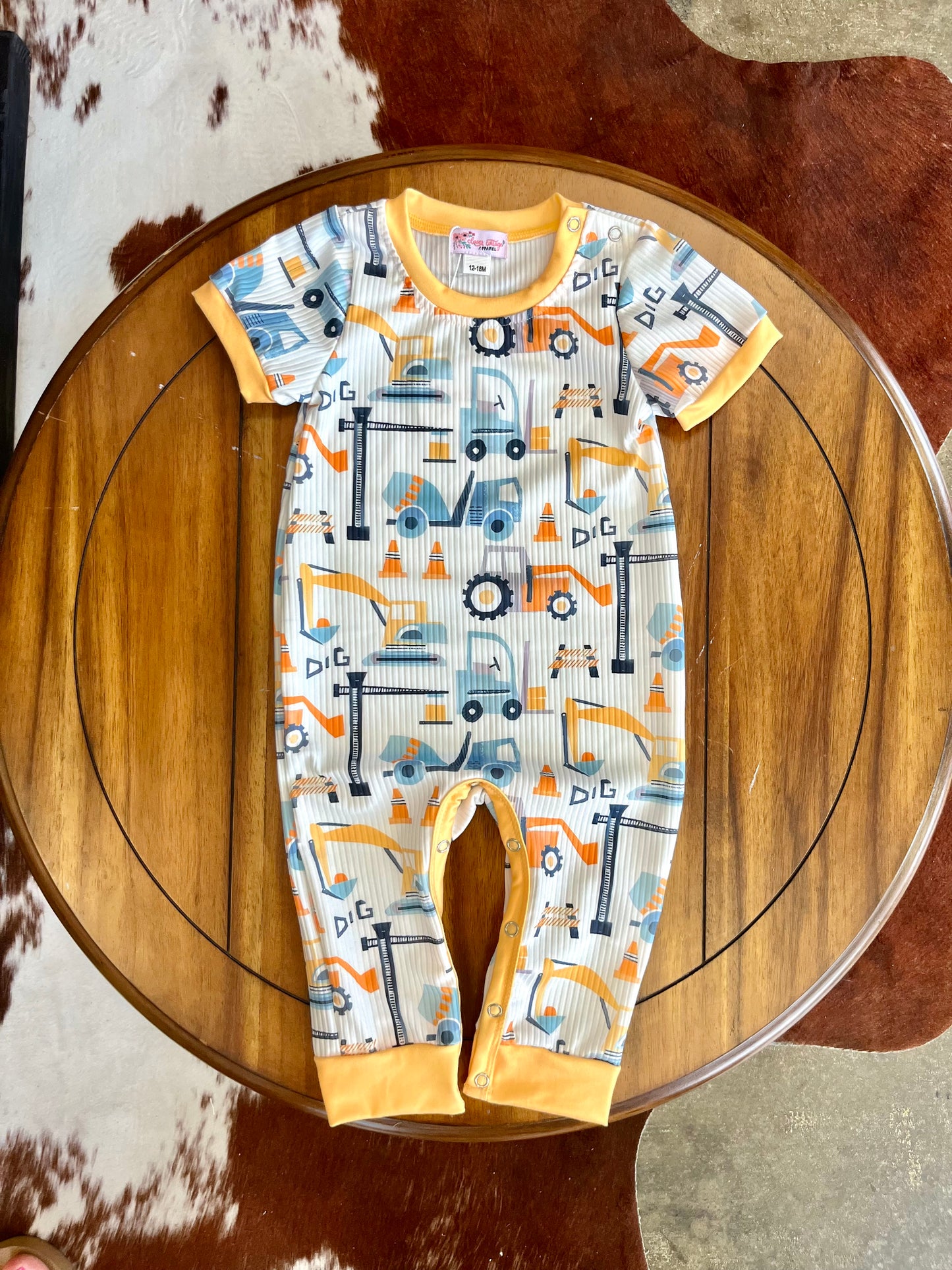 Construction Boy Romper