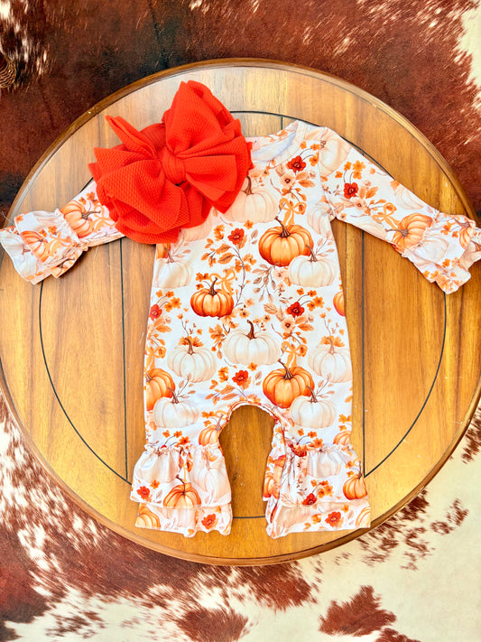 Harvest Pumpkin Romper