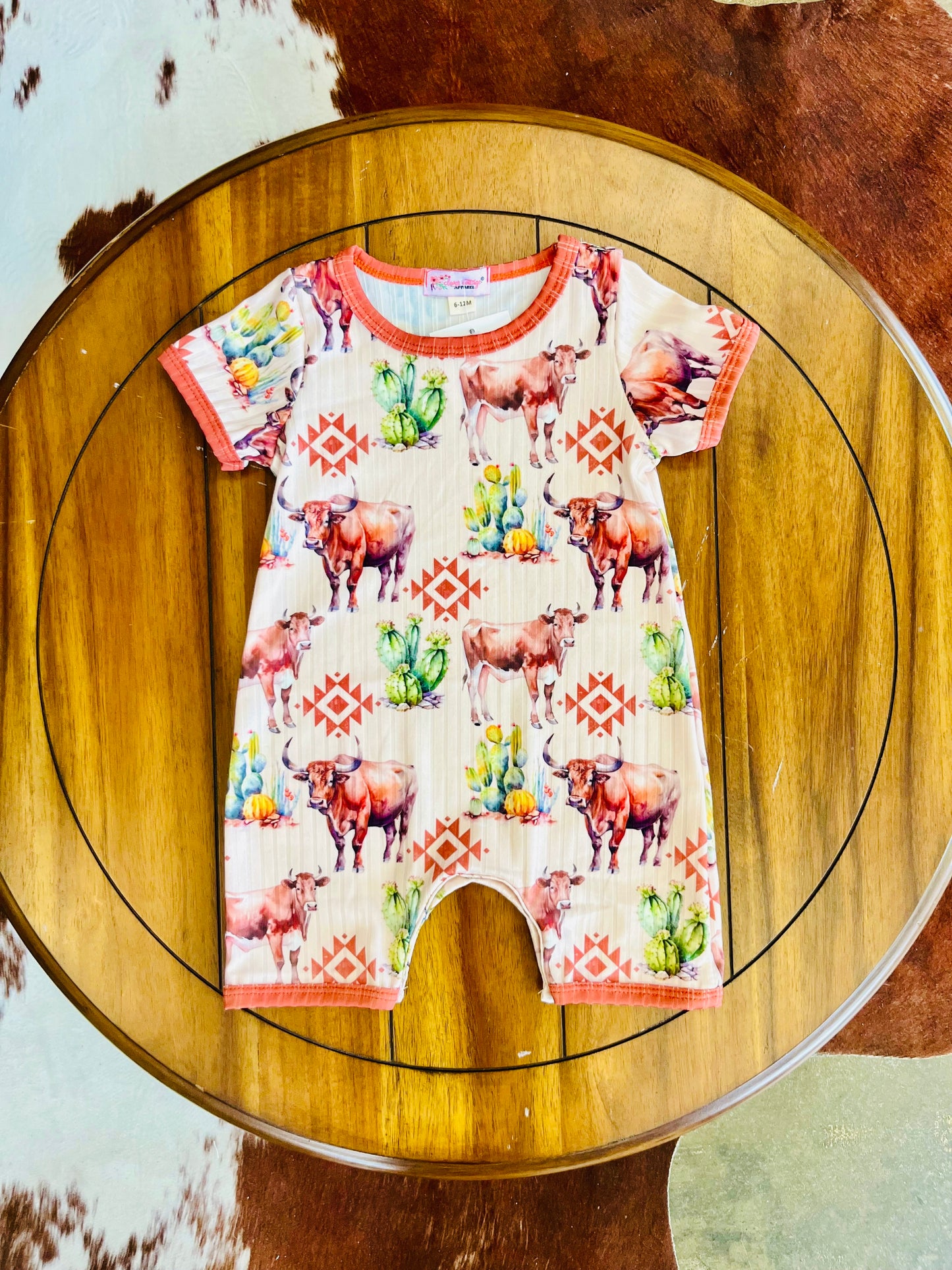 Aztec Steer Boy Romper