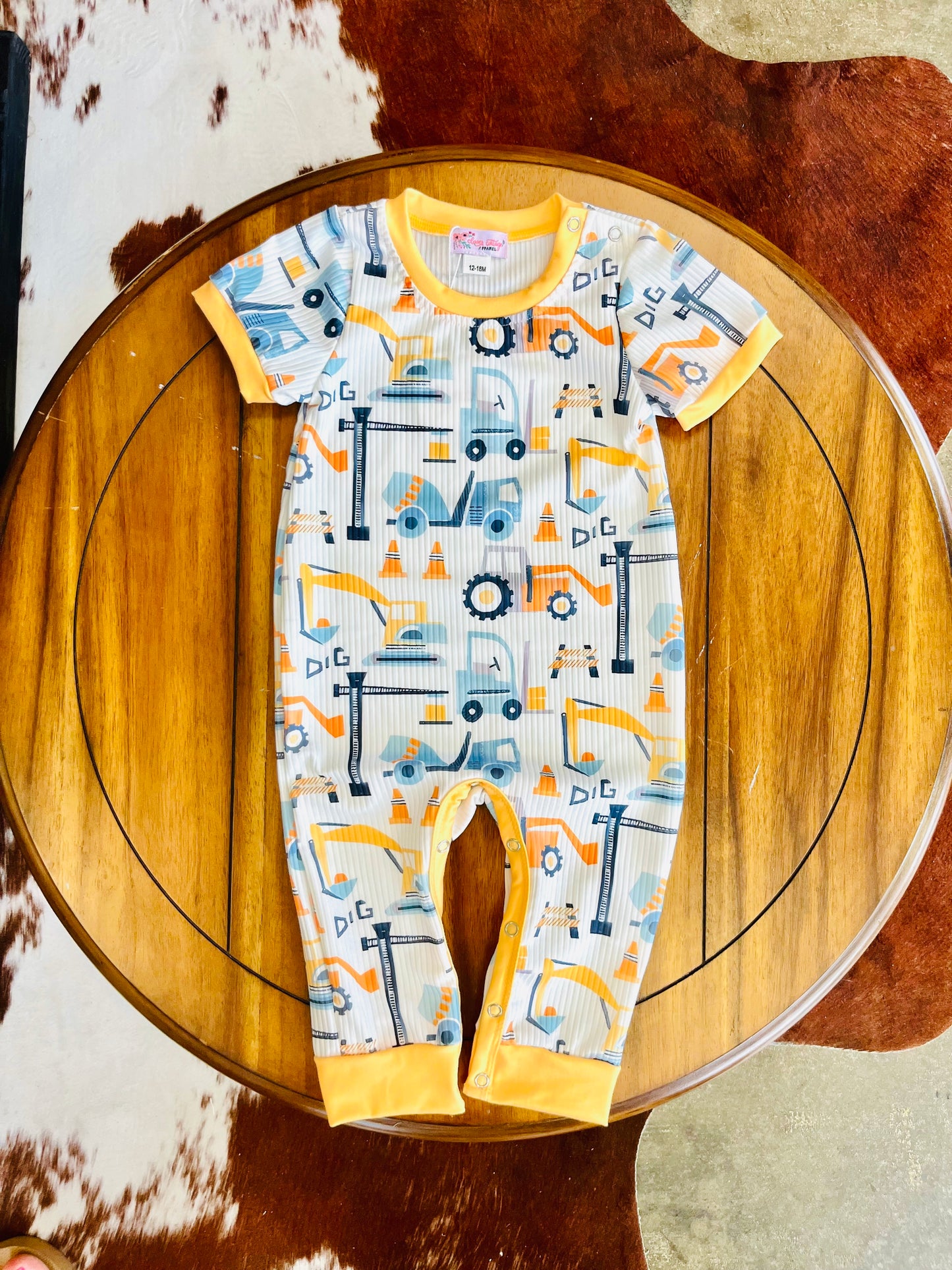 Construction Boy Romper