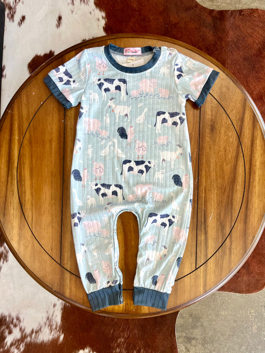 Farm Life Boy Romper