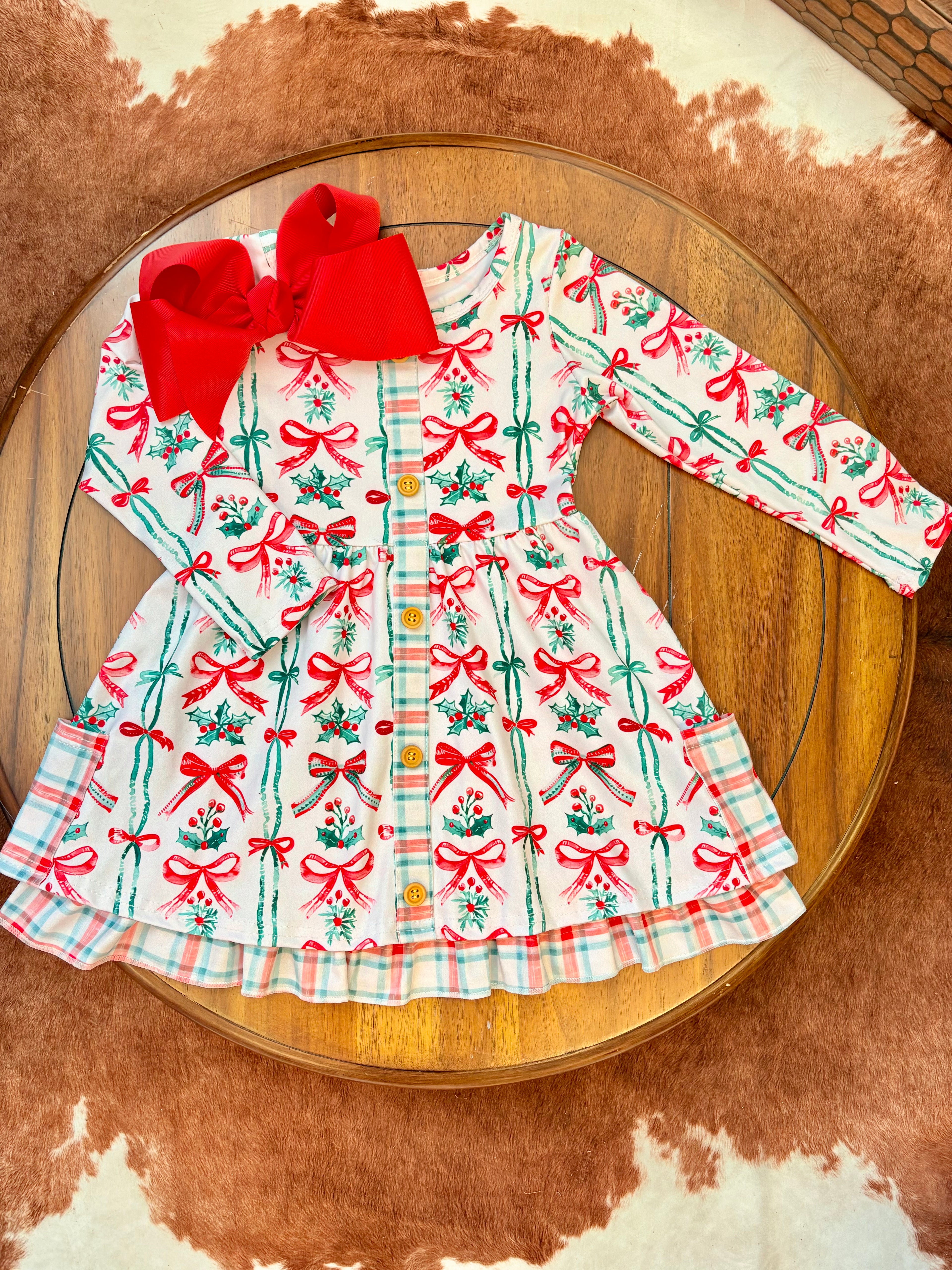 Be Merry Bows Girls Dress