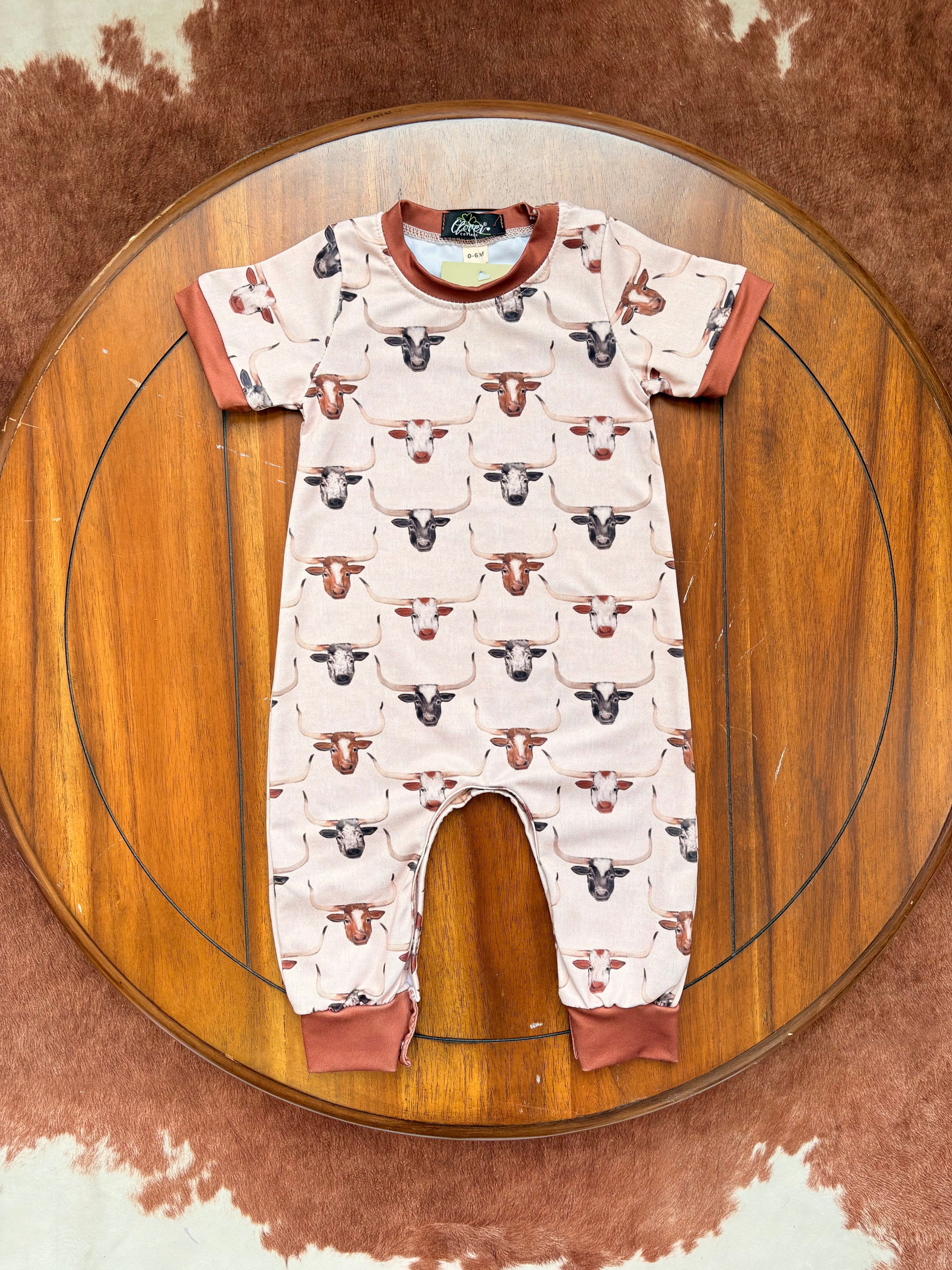 Longhorn Boy Romper