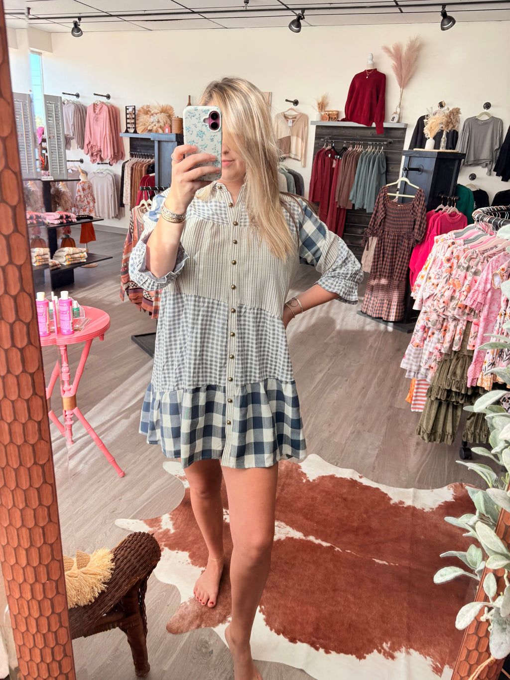 Plaid Babydoll Dress