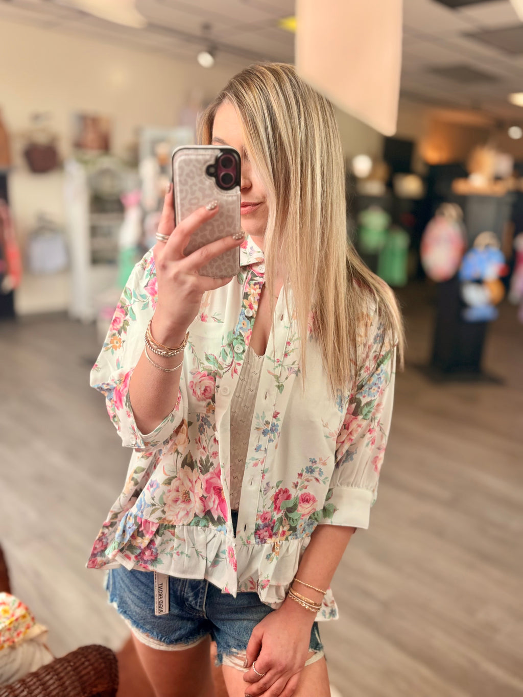 Ivory Button down Top