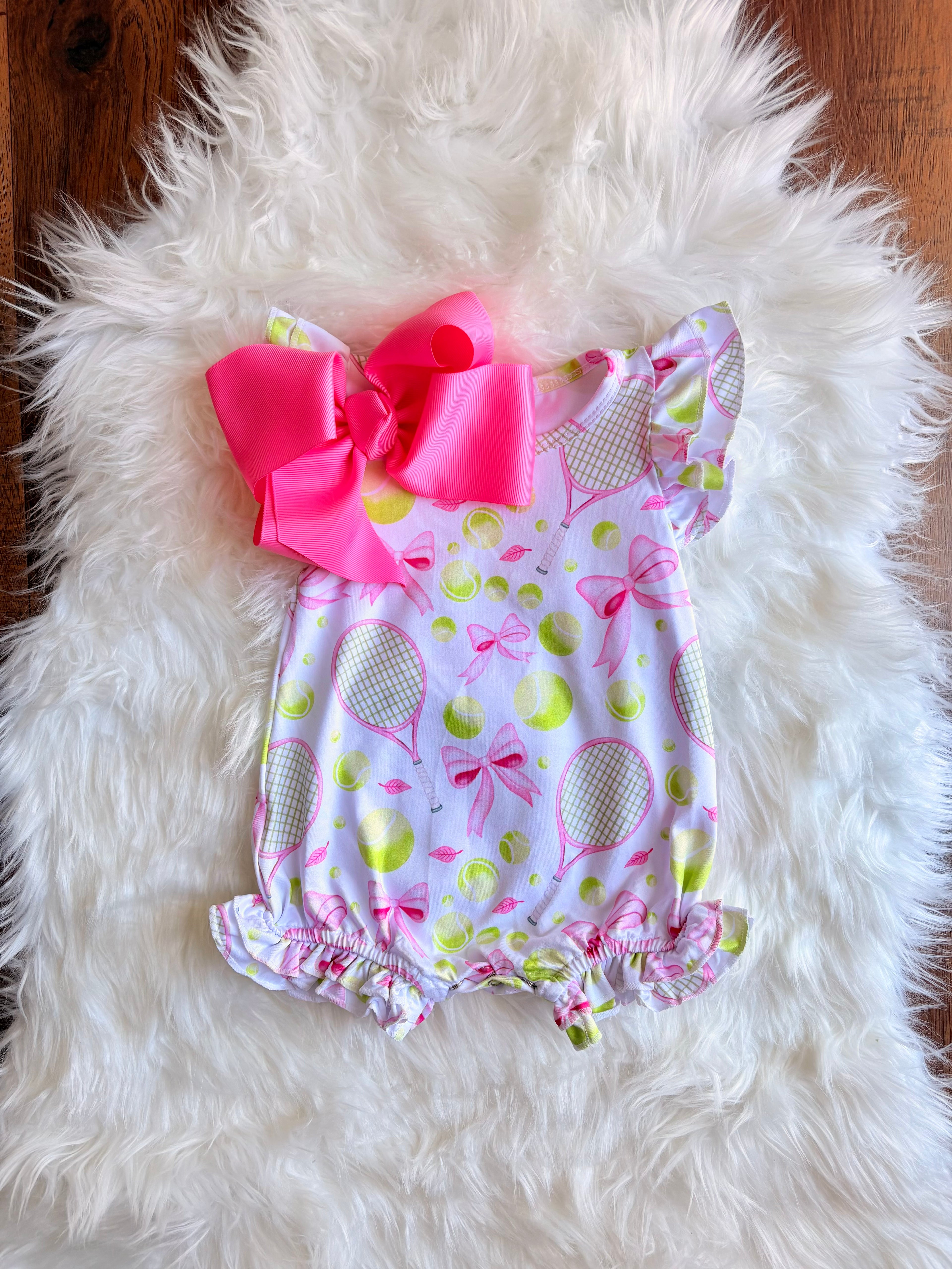Preppy Tennis Baby Romper