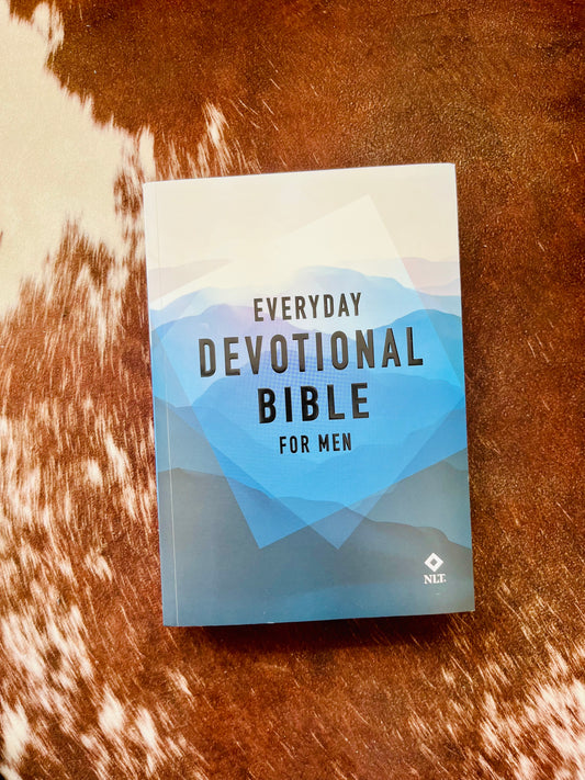 Devotional Bible Nlt for Men Softcover, Blue