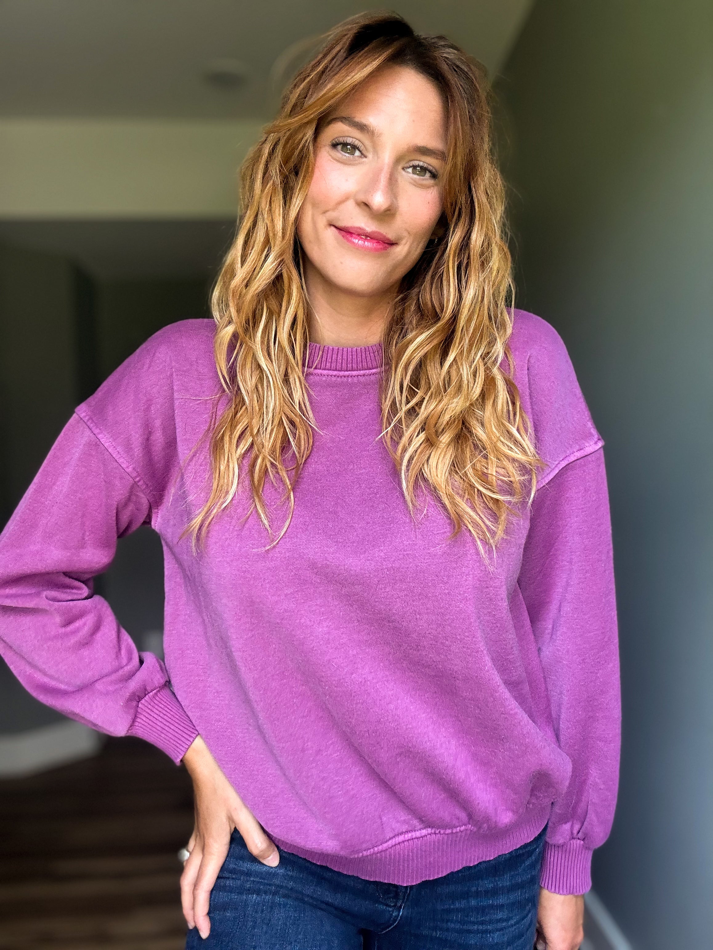 Light Plum Oversized Pullover