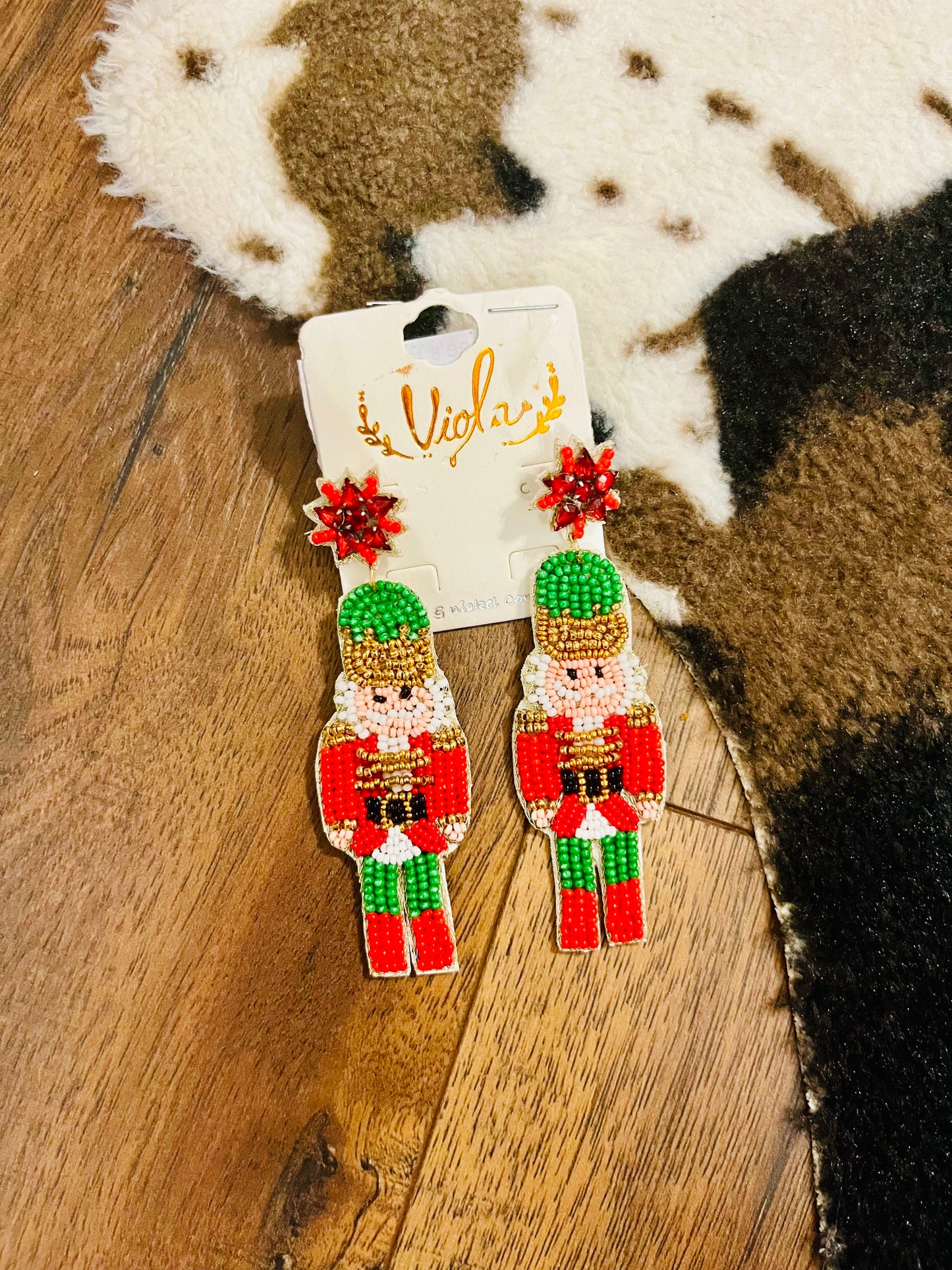 Nutcracker Beaded Earrings