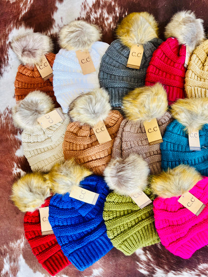 C.C Pom Pom Knit Beanie