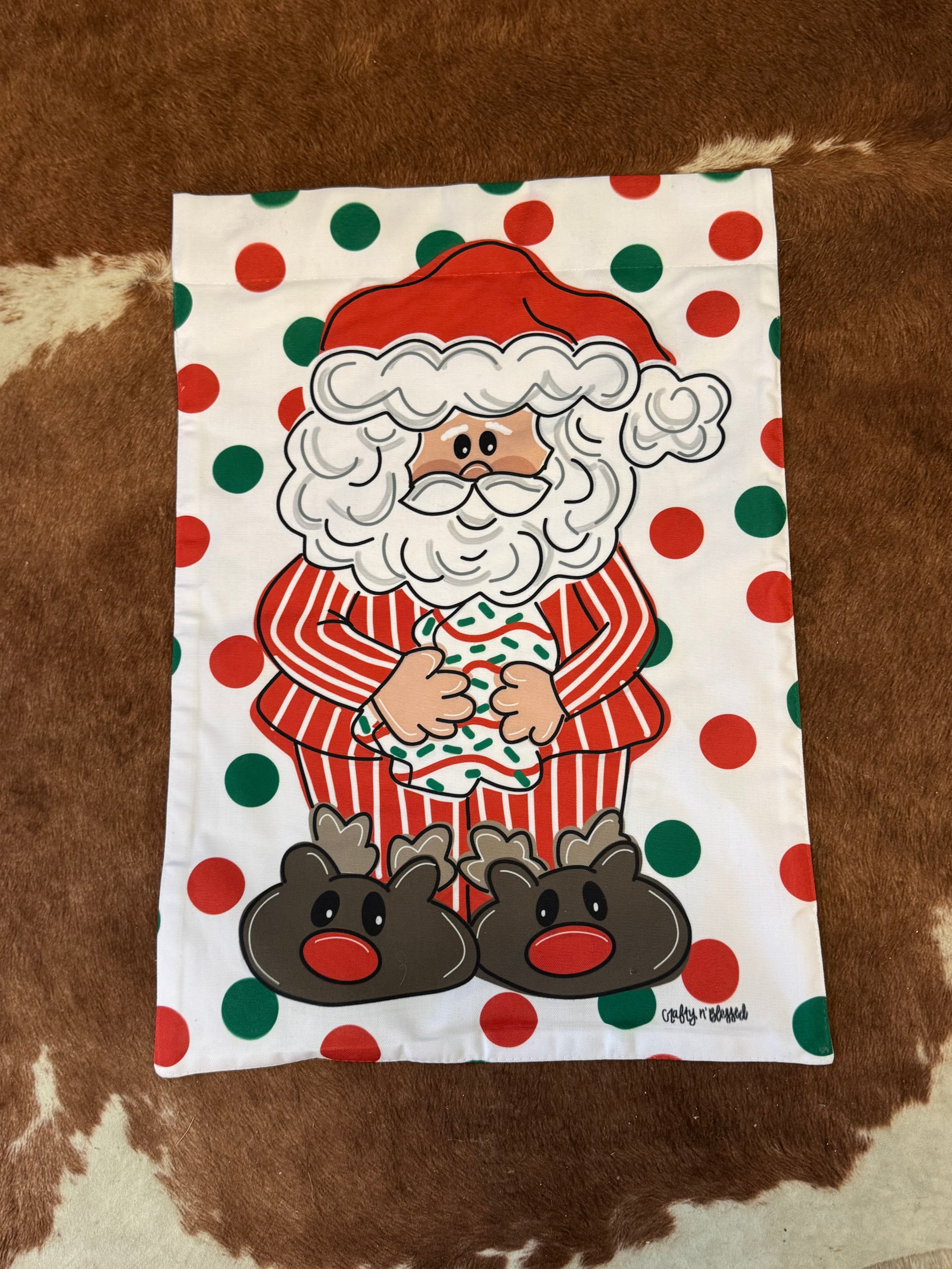 Pajama Santa Garden Flag