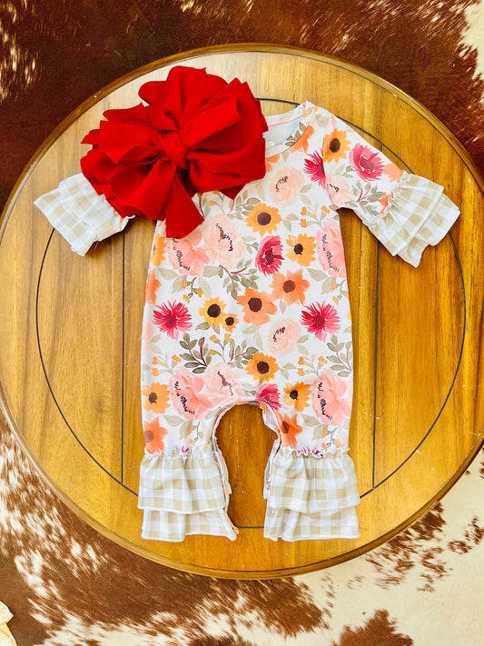 Autumn Sage Baby Romper