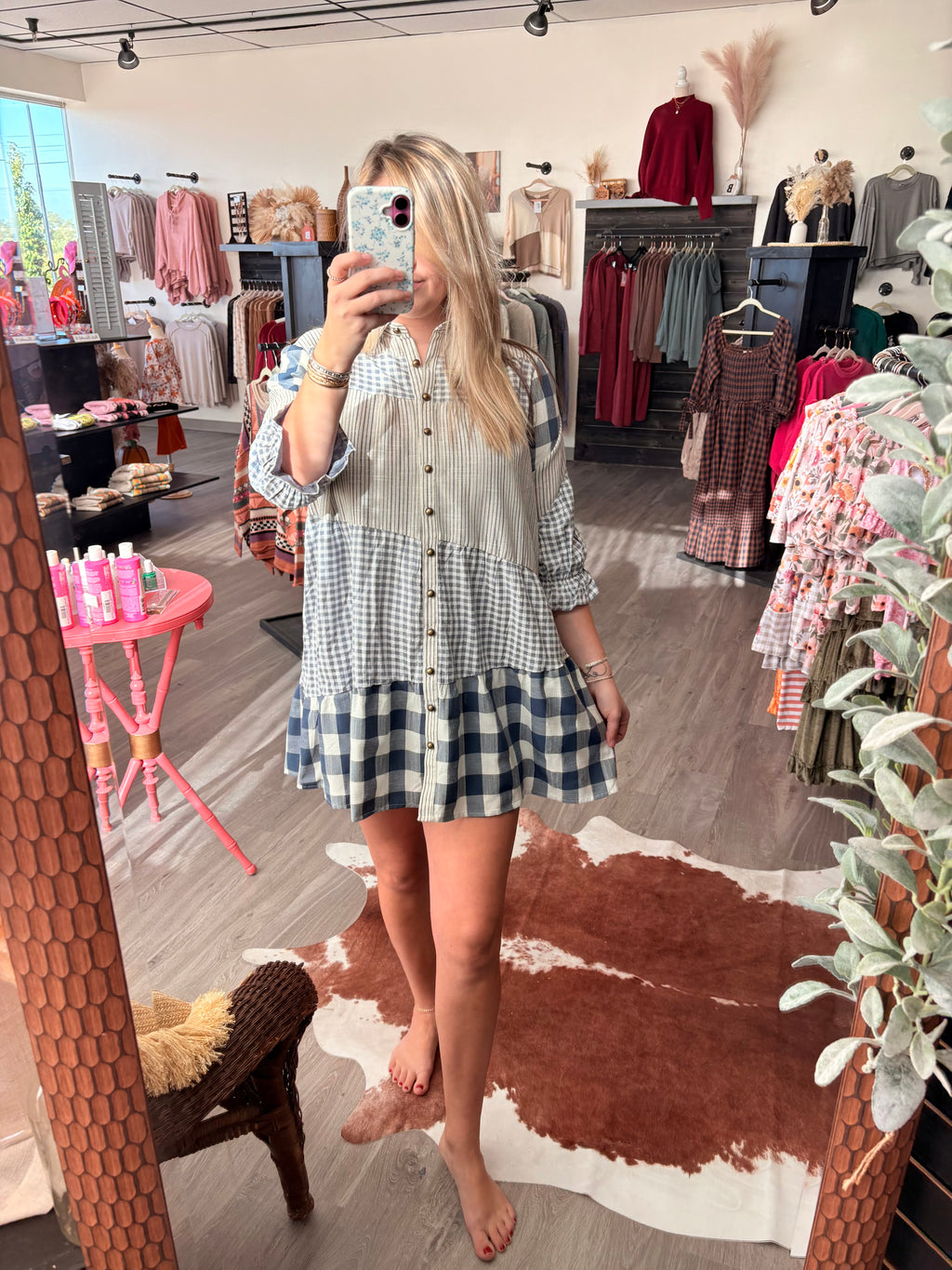 Plaid Babydoll Dress
