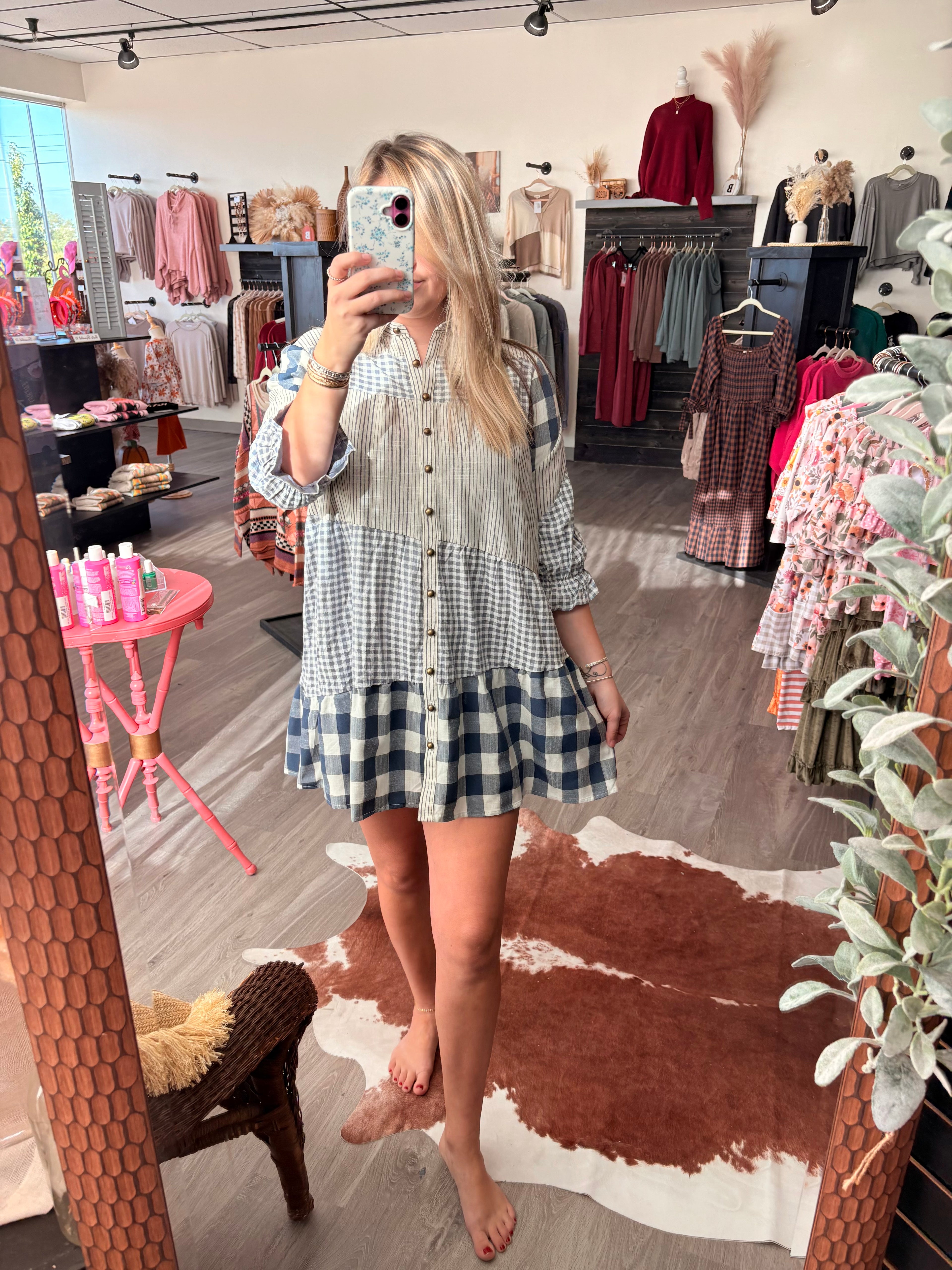 Plaid Babydoll Dress