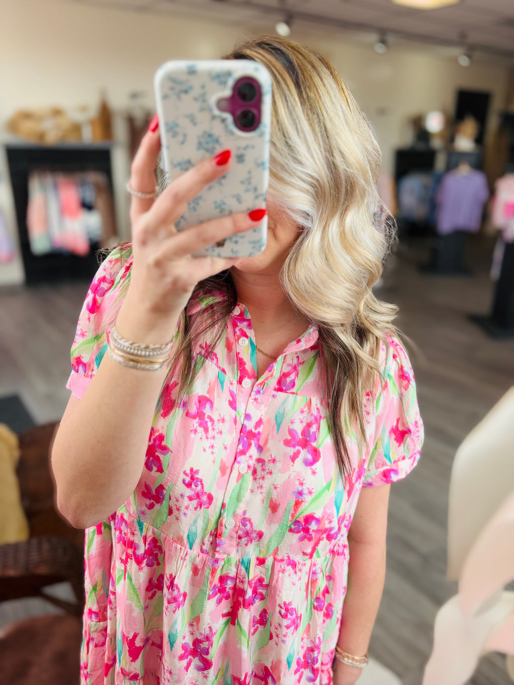 Floral Print Mini Dress