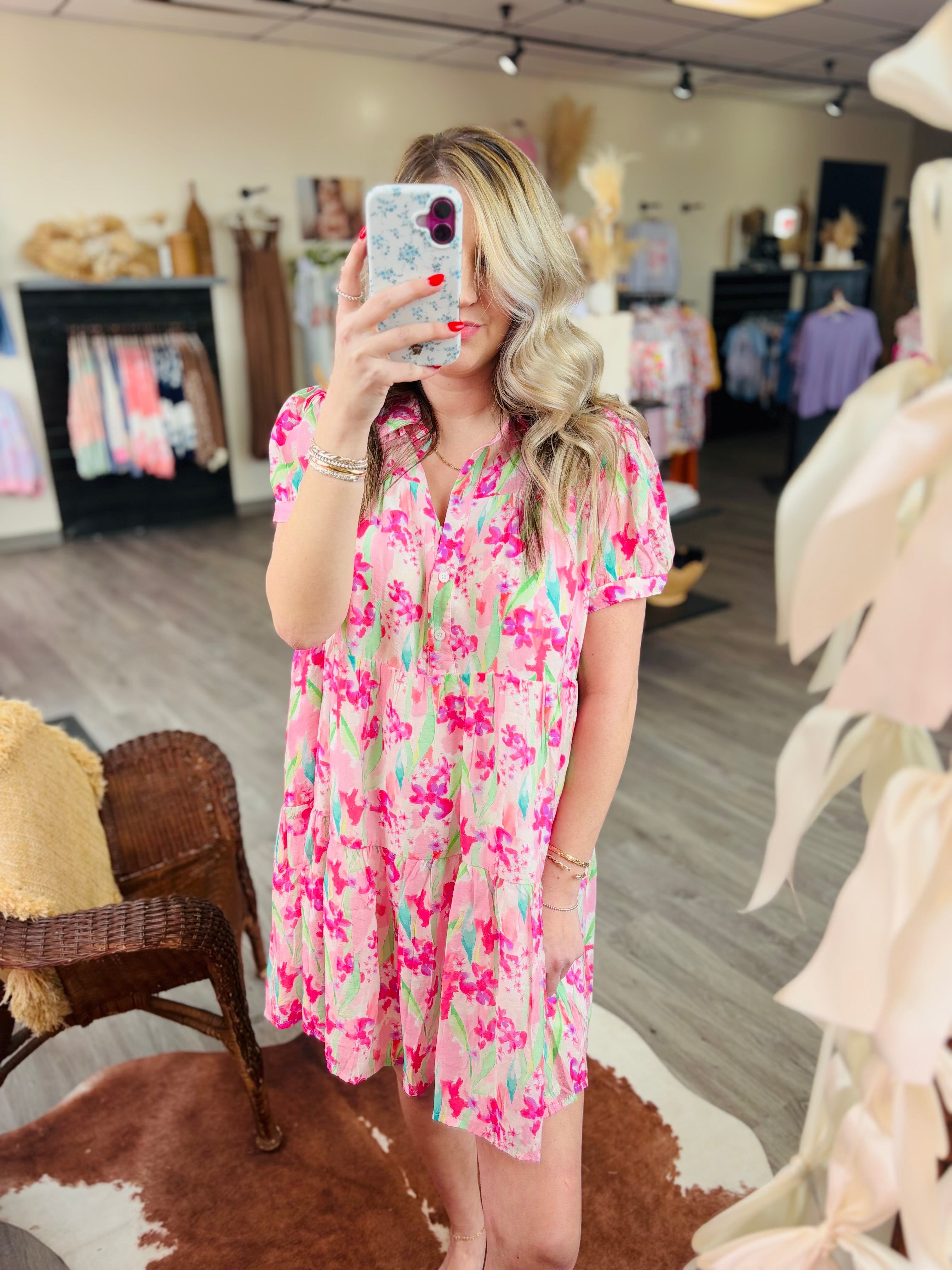 Floral Print Mini Dress