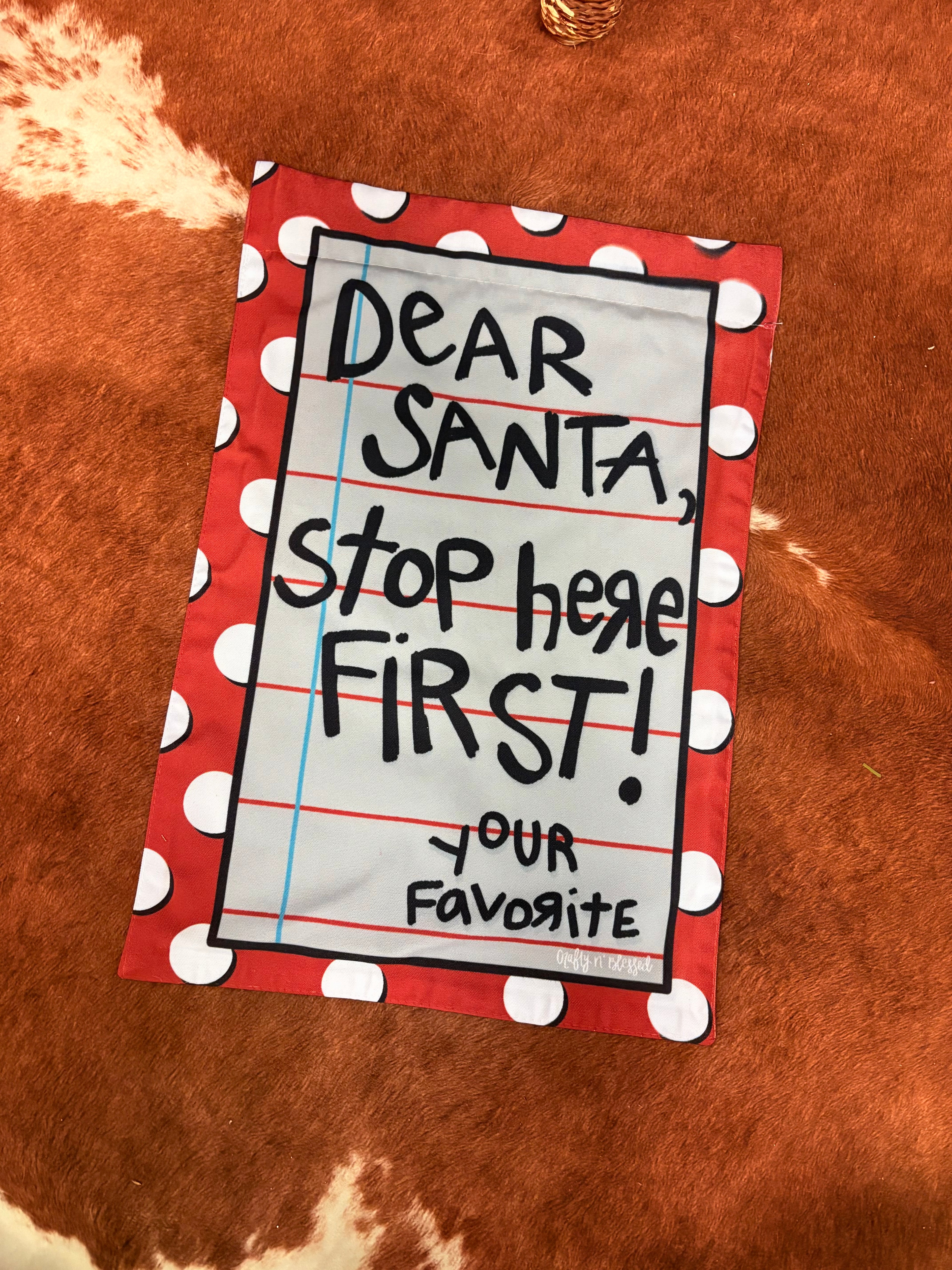 Dear Santa Garden Flag
