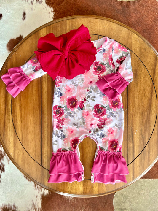 Crimson Blush Baby Romper